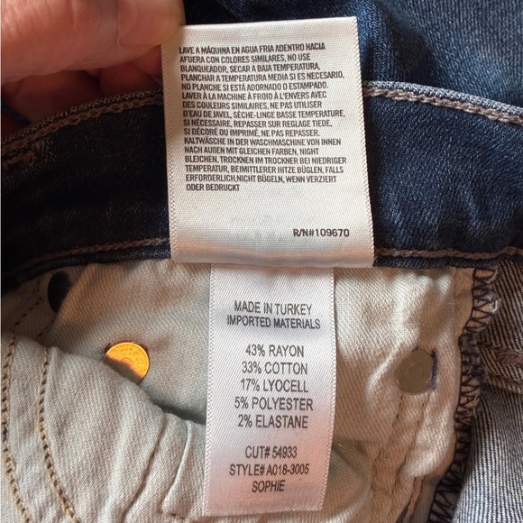 Agolde Sophie High Rise Skinny Jean Size 27 - Picture 9 of 10